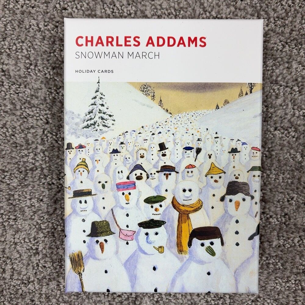 Pomegranate Charles Addams Holiday Greeting Cards Snowman March Christmas